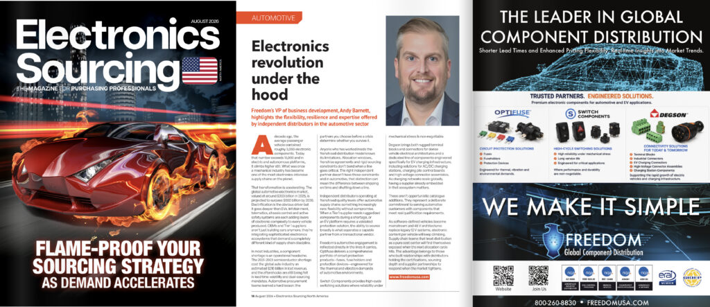 Andy Barnett discusses automotive electronics sourcing and independent distribution in Electronics Sourcing North America